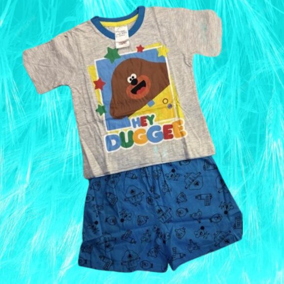 Hey Duggee Kids T-shirt and Shorts Set – Cartoon Character Sleepwear NWT - Picture 5 of 5